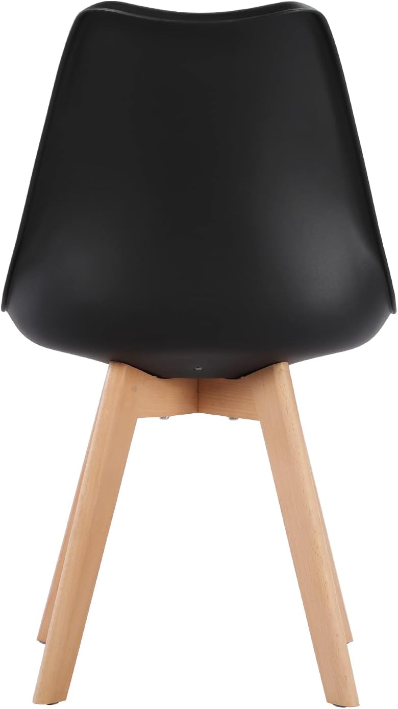 EGGREE 6er Set Esszimmerstühle mit Massivholz Buche Bein SGS Geprüfter, Retro Design Gepolsterter St