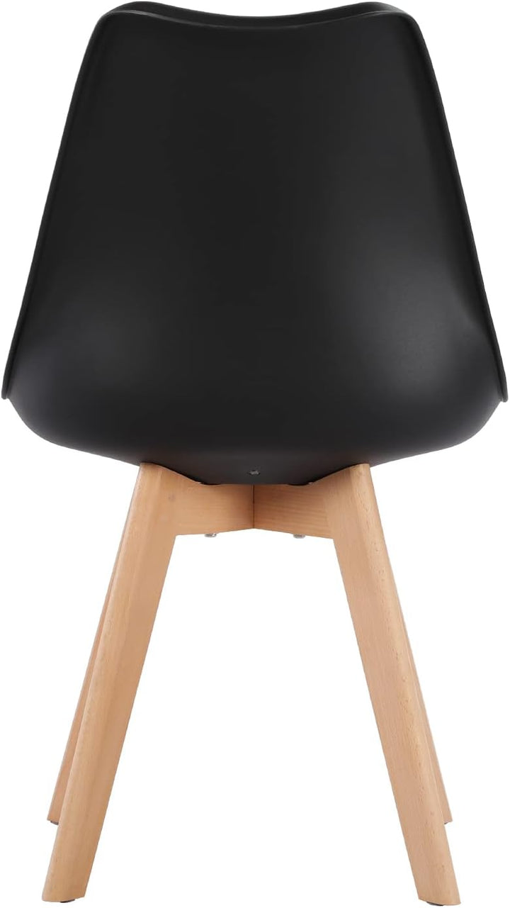 EGGREE 6er Set Esszimmerstühle mit Massivholz Buche Bein SGS Geprüfter, Retro Design Gepolsterter St