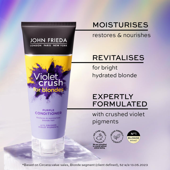 John Frieda Sheer Blonde Intensive Purple Violet Crush Color Correcting Shampoo und Purple Condition