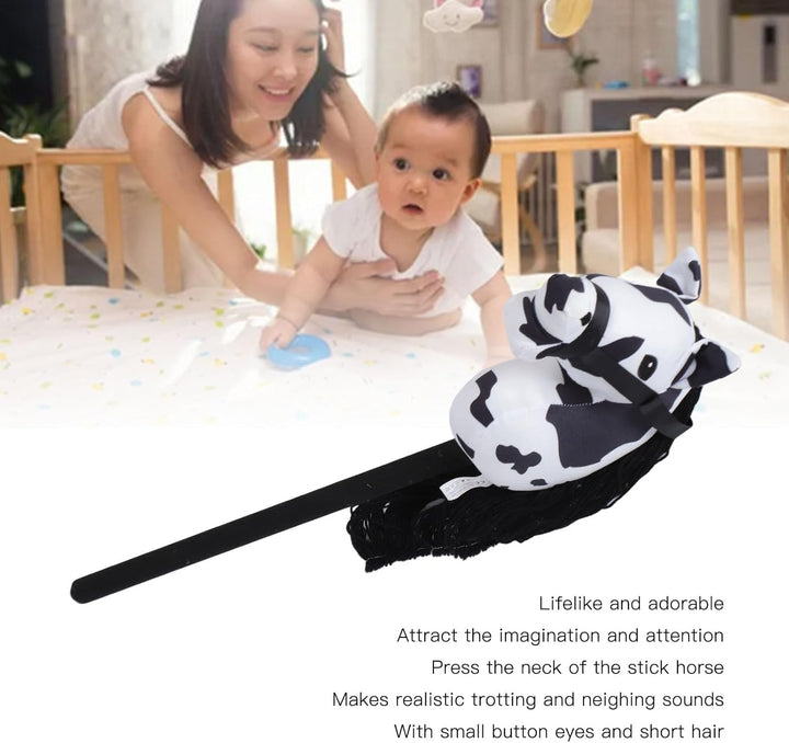 Höhe Plüschpferd,Pferdestock-Spielzeug,70 cm Höhe Plüschpferd Stockspielzeug Niedlicher Ausdruck 2 S
