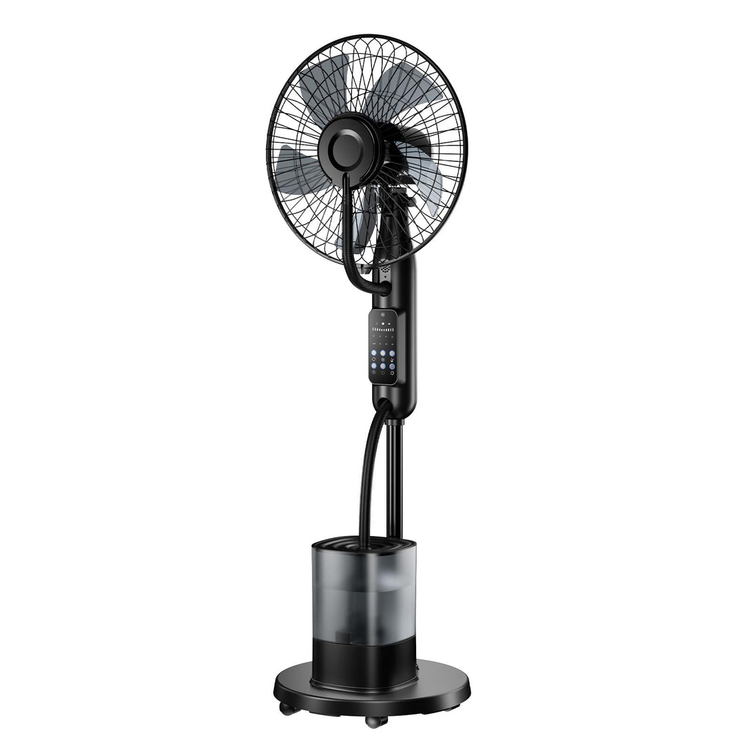 NebulaFlow Ventilator mit Nebel, 2026 Upgrade 4L Wassertank Standventilator, 7,5H Timer, 5 Geschw&3