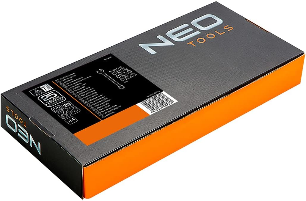 NEO TOOLS Ring-Maulschlüssel 6-19 mm, 8-er Set, 6-19 mm