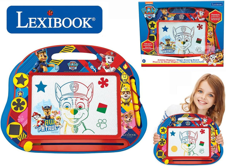 Lexibook Magische magnetische Paw Patrol Helfer auf vier Pfoten Zeichentafel, Magnettafel für Kinder