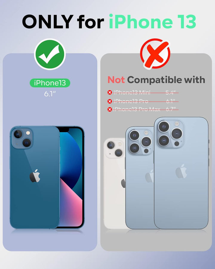 OCASE Kompatibel für iPhone 13 Hülle (2in1) Leder Stossfestes Case, Abnehmbare magnetische Hülle, Mi