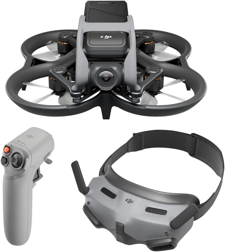 DJI Avata Pro-View Combo – Drohne UAV Quadrokopter mit stabilisiertem 4K-Video, Sichtfeld von 155° A