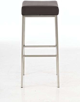 CLP 2er Set Barhocker Montreal Kunstleder I Gepolsterte Stühle Für Bartresen, Farbe:braun, Gestell F