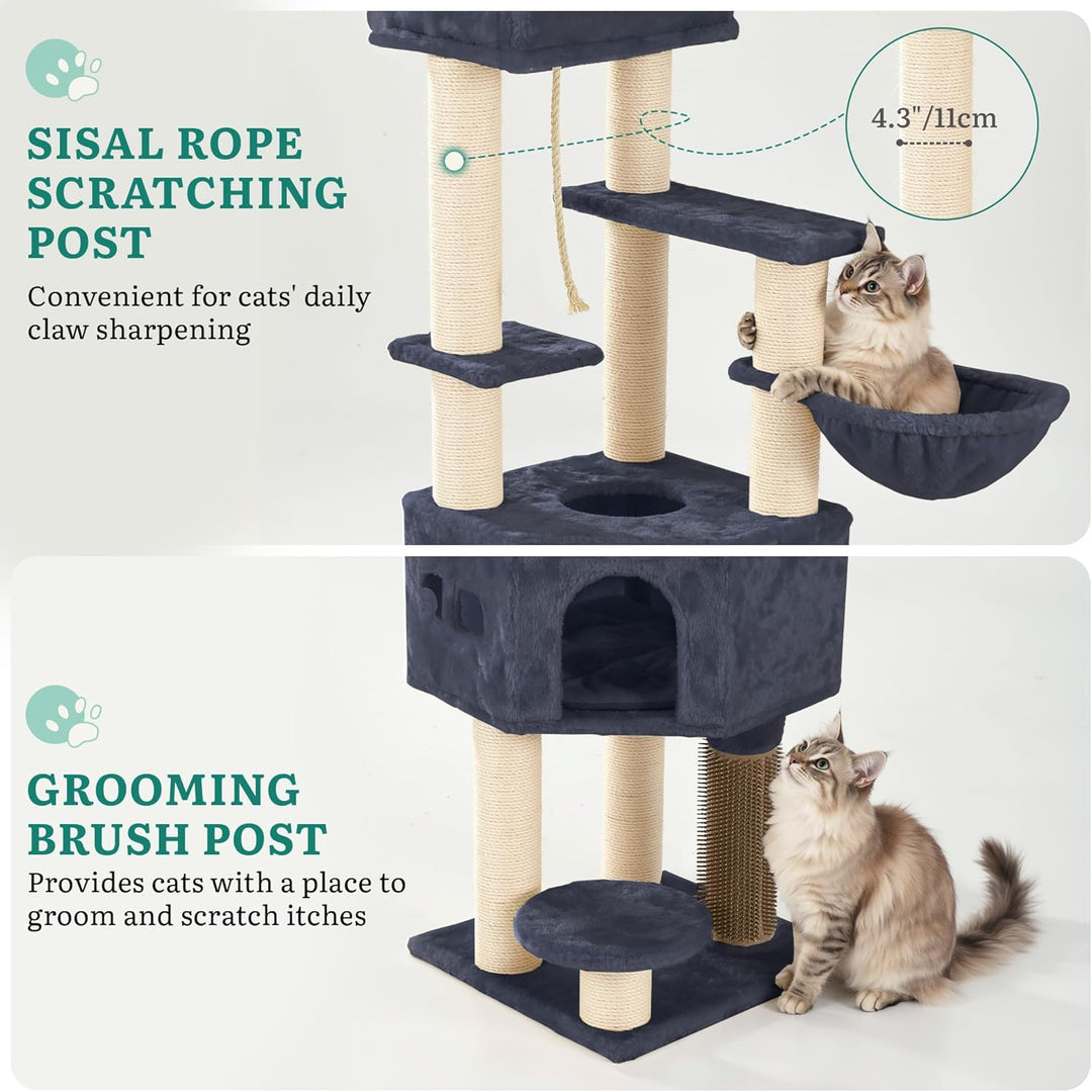 YITAHOME Kratzbaum, Katzenkratzbaum, für Grosse Katze, Katzenbaum, Katzenbürsten, 11 cm Dicke Stämme