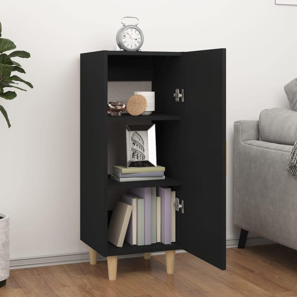 Sideboard Schwarz 34,5x34x90 cm Allzweckschrank Schrank Klein Kleine Kommode Kommoden & Sideboards F