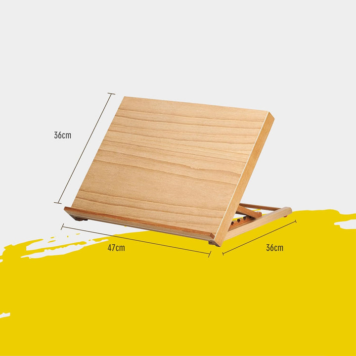 Tischstaffelei A3 Zeichenbrett Staffelei Workstation 47x36cm aus Buchenholz Buchhalter