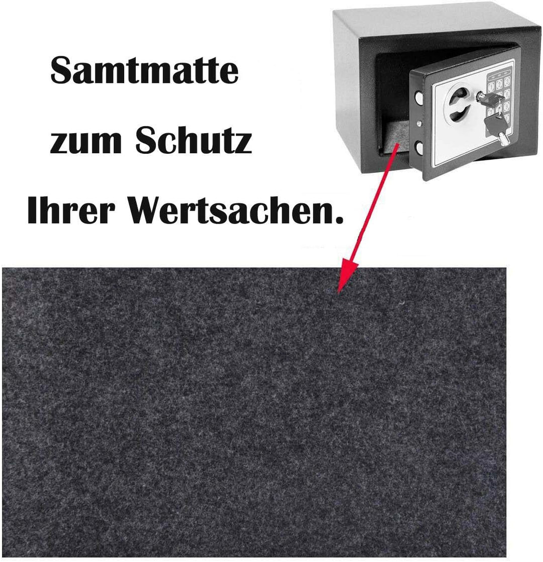 Tresor 31x20x20cm Elektronischer Safe, Elektronik Zahlenschloss Doppelstahlbolzen Montagematerial Sa