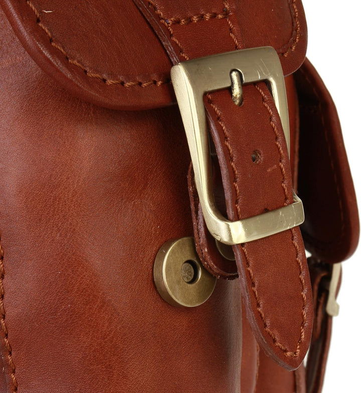 piké Rucksack ADONIA Echt Leder braun Herren, Damen - 003304