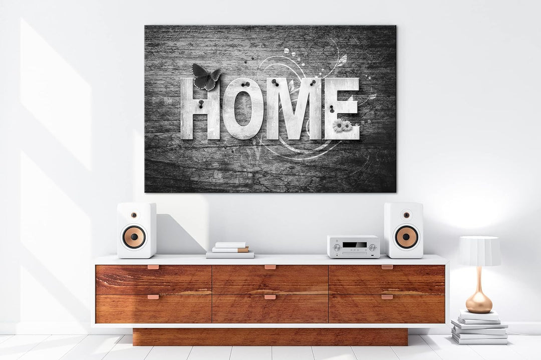 deyoli Home Logo Format: 80x60 Effekt: Schwarz&Weiss als Leinwandbild, Motiv fertig gerahmt auf Echt