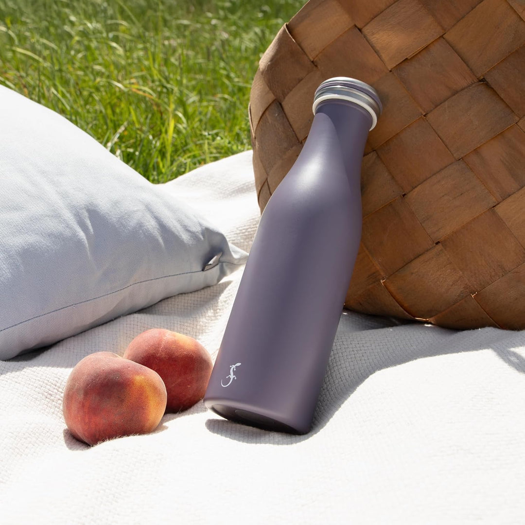 LURCH Isolierflasche aus Edelstahl 0,5 l in dusty purple – Die Trinkflasche für unterwegs, Dusty Pur