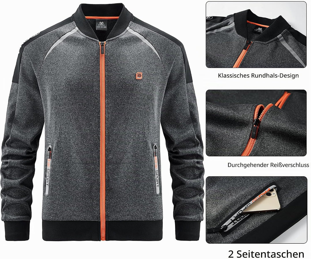 W JIANWANG Herren Jogginganzug Trainingsanzug Sportanzug Fussball Sporthose für Gym Tracksuit Atmung