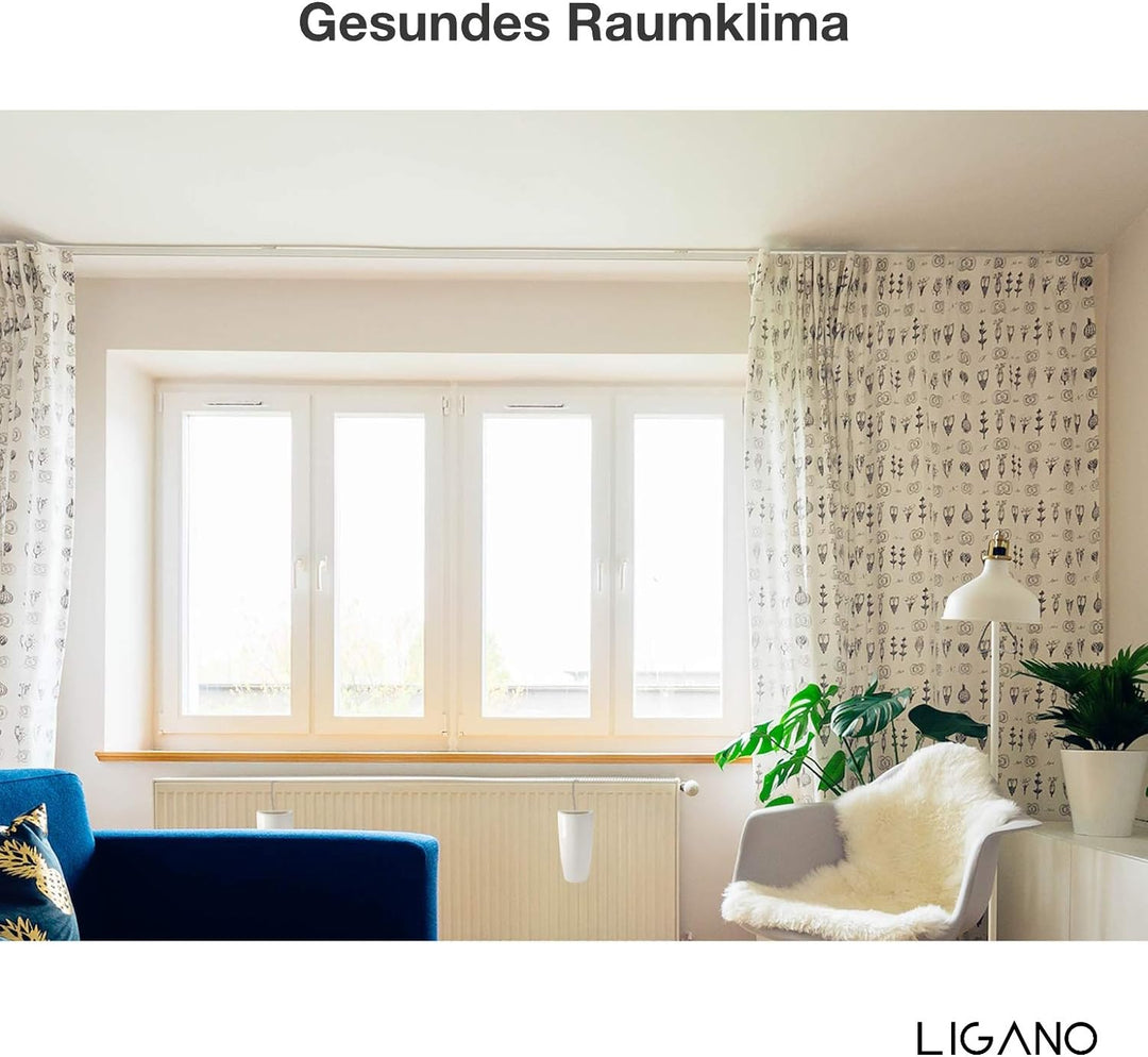 Ligano® Heizkörper Luftbefeuchter Modern – Keramik Wasserverdunster für die Heizung – 3 Stück