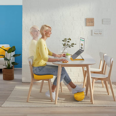 Set Leitz Schreibtisch-Fussstütze + Sitzkissen, ideal im Home Office, reduzieren Nacken- & Rückensch