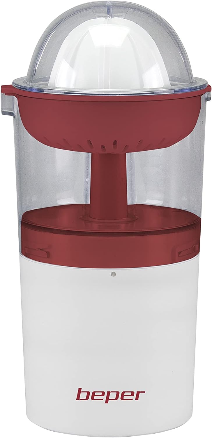 BEPER P102EST100 Zitronenpresse, Elektrischer Entsafter, wiederaufladbare Saftpresse, 250 ML, 20W, U