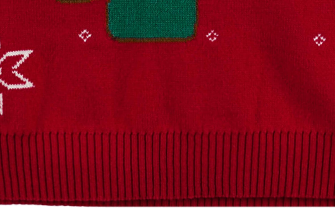Minizone Baby Winter Strickpullover Weihnachten Langarm Sweatshirts Warme Kleidung 1-6 Jahre 1-2 Jah