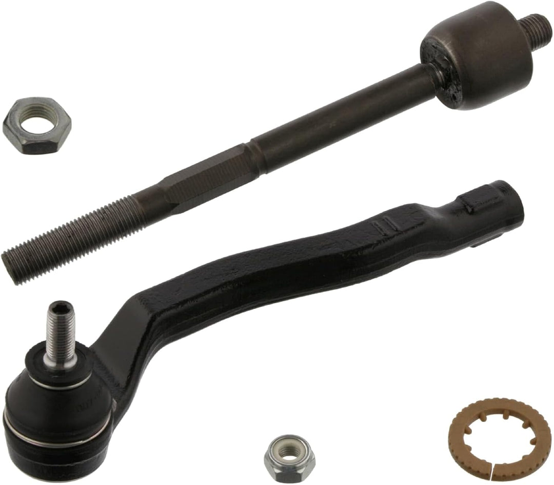 febi bilstein 39863 Spurstange mit Endstück, Mutter und Sicherungsmutter , 1 Stück Vorderachse links