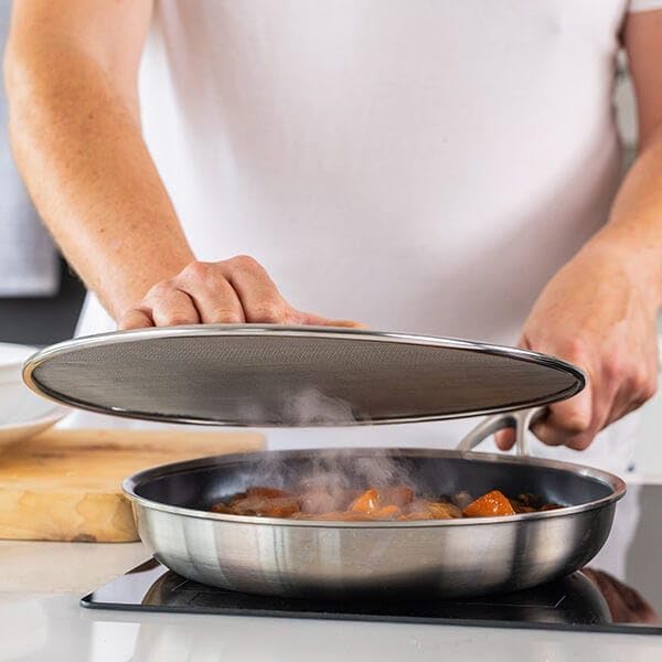 KitchenAid Spritzschutz, Edelstahl-Bratpfannen-Spritzschutz, hitzebeständiges Küchenwerkzeug zum Koc