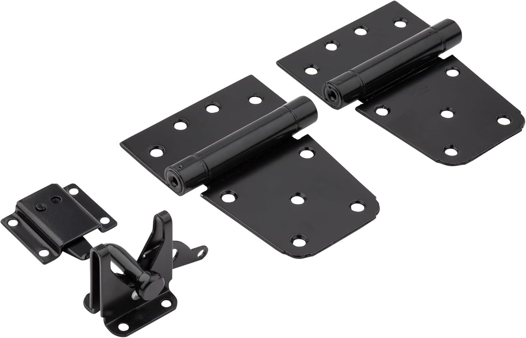 National Hardware N343-475 Selbstschliessendes Tor-Set, schwarz, 0