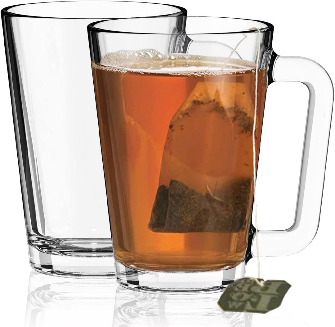 Sahm Teegläser mit Henkel (6er Set) - 260ml Glühweintassen Glas - Spülmaschinengeeignet - Zeitlose K