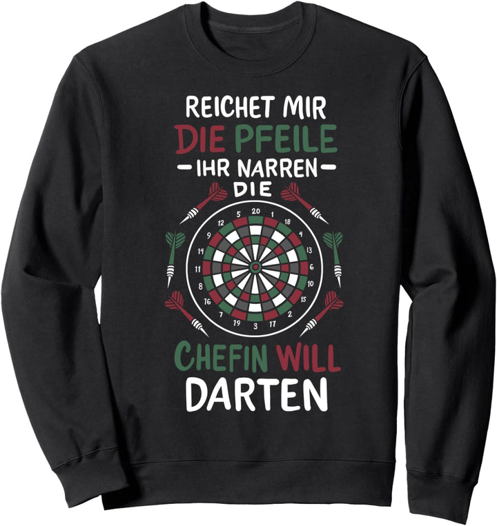 Darten Dartpfeile Dartspieler Dartsport Dartscheibe Darts Sweatshirt