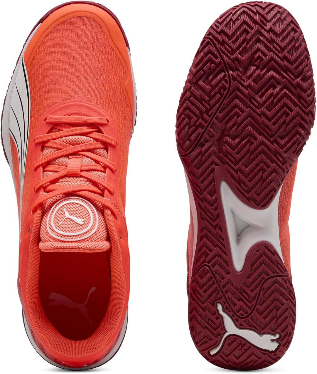 Puma Beschleunigt Den Turbo Unisex Hallenturnschuh 38 EU Glowing Red Puma White Dark Crimson Puma Bl