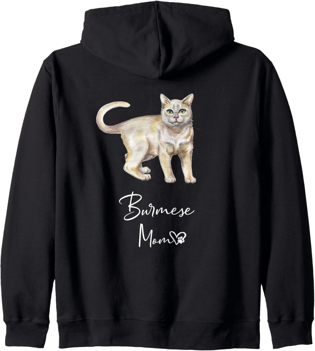 BURMESE MOM Mama Katze Katzenmama Frauchen Burma-Katze Kapuzenjacke