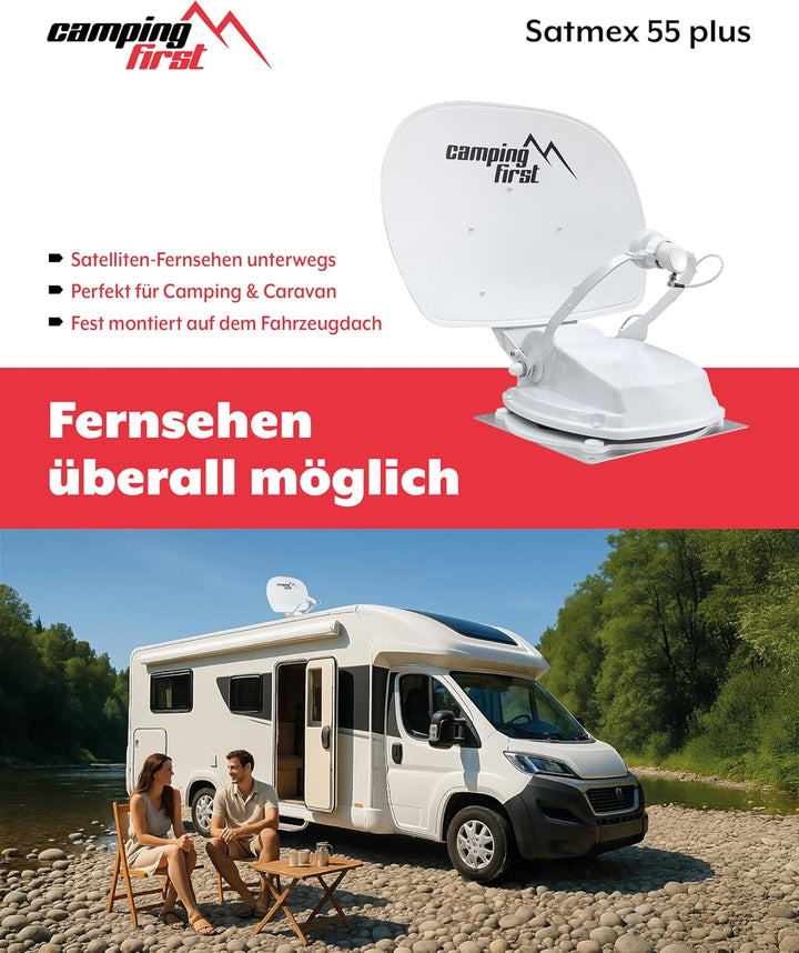 Satmex 55 Plus – Vollautomatische Sat-Antenne (Montage auf dem Wohnmobil, nur 16 cm Höhe, Bluetooth,