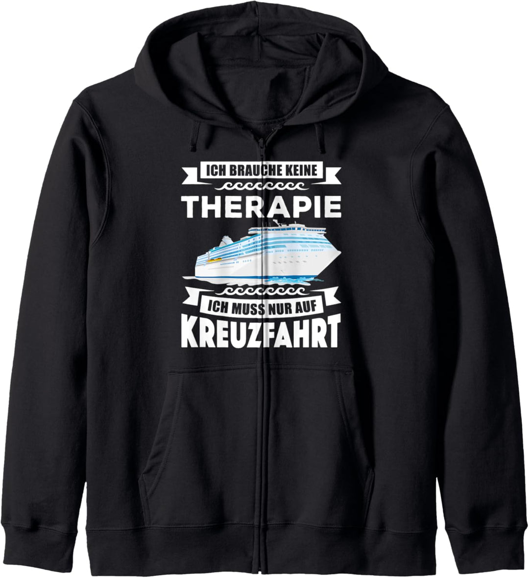 Jacht Boot Urlaub Kreuzfahrtschiff Geschenk keine Therapie Kapuzenjacke