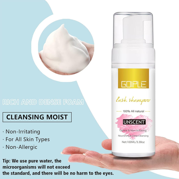 Wimpernverlängerungsreiniger Lash Mousse Wimpern-Shampoo für Wimpernverlängerungen, USB-Mini-Ventila