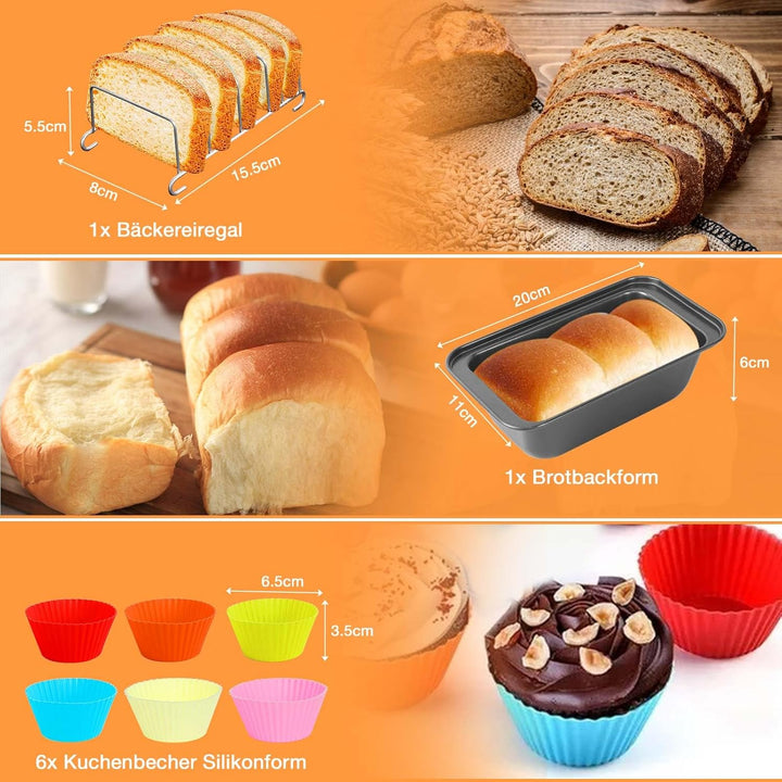 Ninja Heissluftfritteuse Zubehör - 21Pcs Airfryer Zubehör für Ninja SL400EU AF400EU AF300EU AF500EU