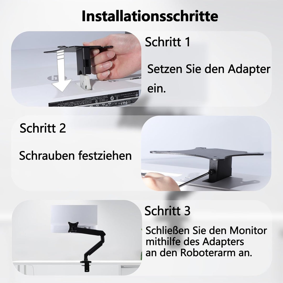 527sa VESA-Adapter kompatibel mit HP M-Serie und 5-Serie Monitoren (Passend für M22f,M24f,M24fd,M24f