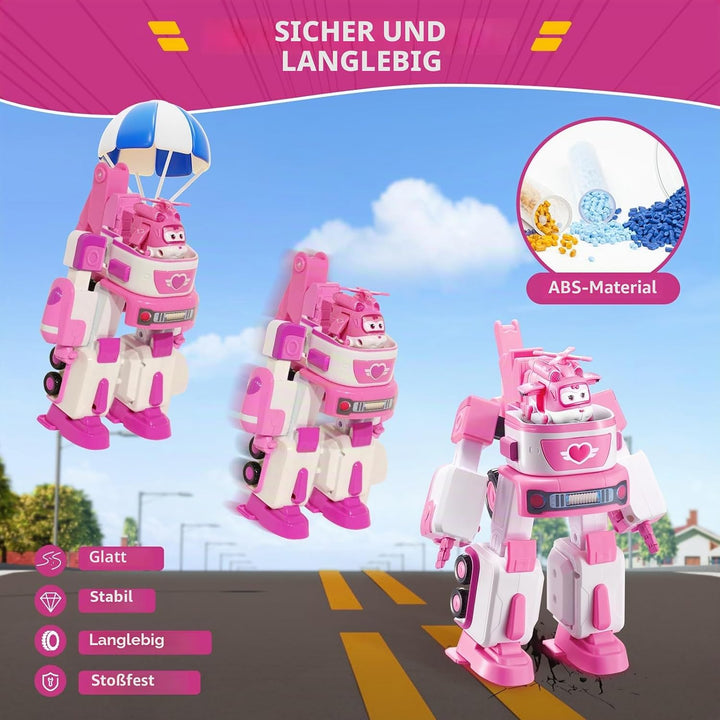 Super Wings EU720314 - Transformations-Fahrzeug Dizzy Rescue Tow, ca. 14,5 cm grosse Spiel-Figur für