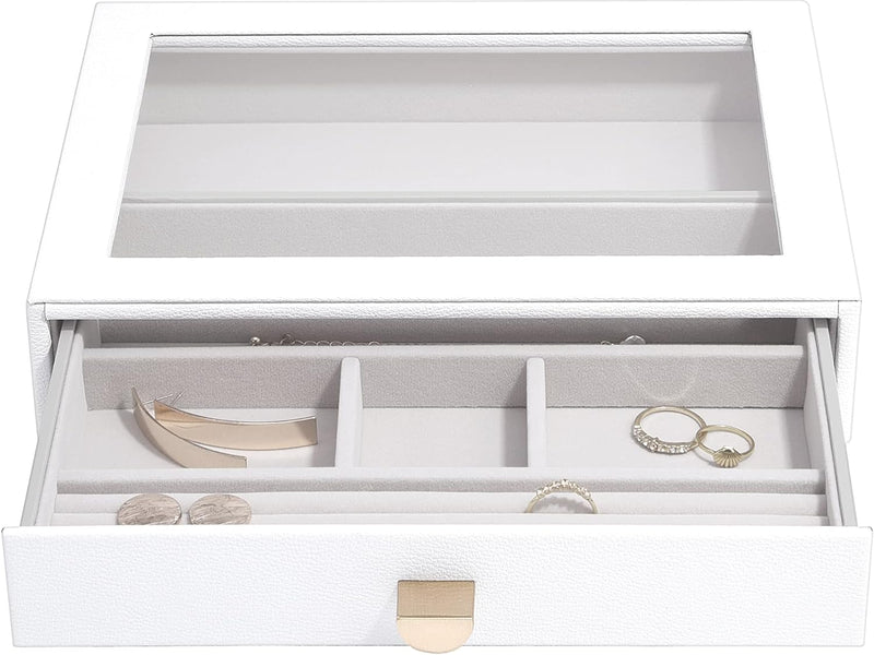 Stackers Pebble White Classic Jewellery Box Display Drawer, White