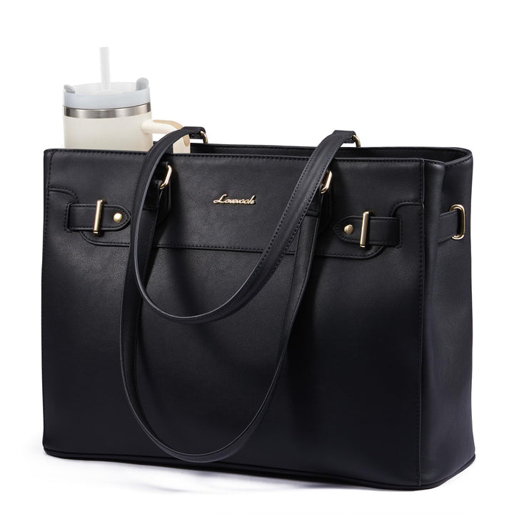 LOVEVOOK Handtasche Damen Mittelgross, 15,6" Shopper Tasche Arbeitstasche Elegant Laptoptasche Gross