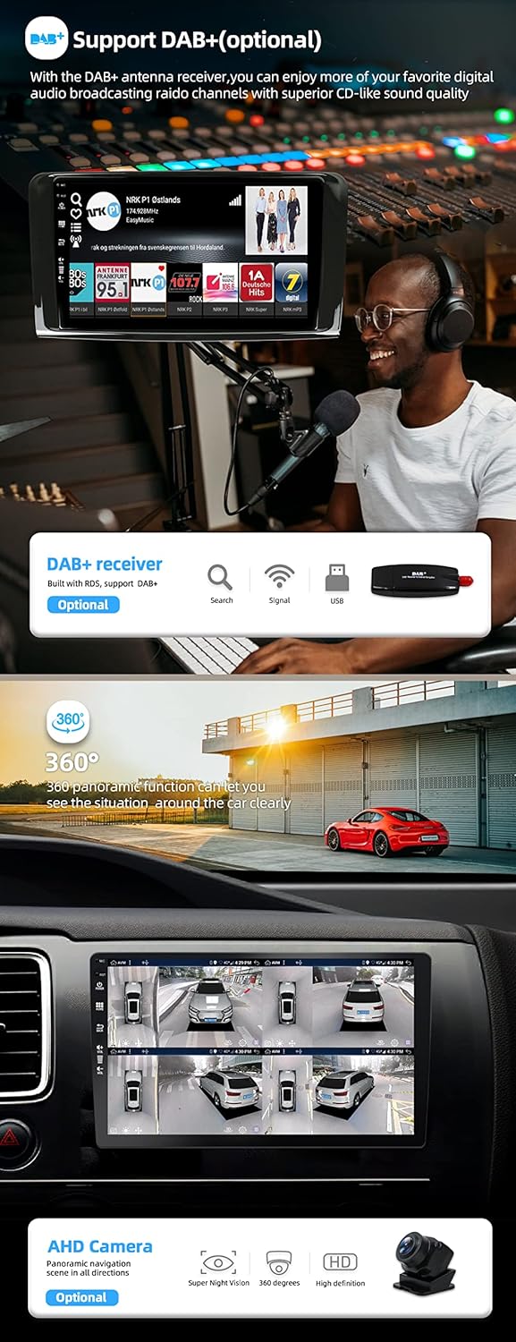 JOYX - 6G+128G - Android 15 IPS Autoradio Passt für Benz GL ML Class W164 X164 ML350 ML450 ML500 GL3
