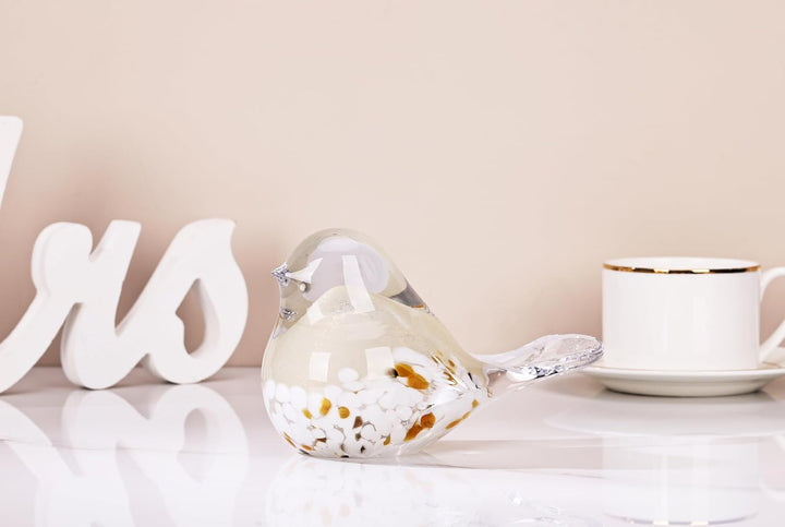 WUBIANJIE Mundgeblasene Glas-Vogelstatue, Sammlerstück, Tierkunst, Briefbeschwerer, Wohnzimmer, Schl