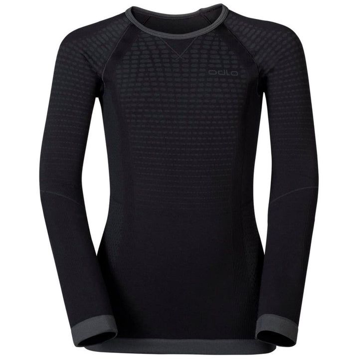 Odlo Kinder Crew Neck Evolution Warm Longsleeve Langarm Unterhemd Funktionsunter 140 Black - Odlo Gr