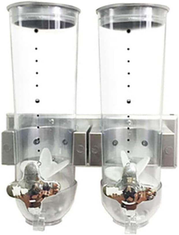 Müslispender, 3L Doppelbonbonspender, 2er-Pack, Müslispender, Wandmontage Cerealienspender Doppelt T