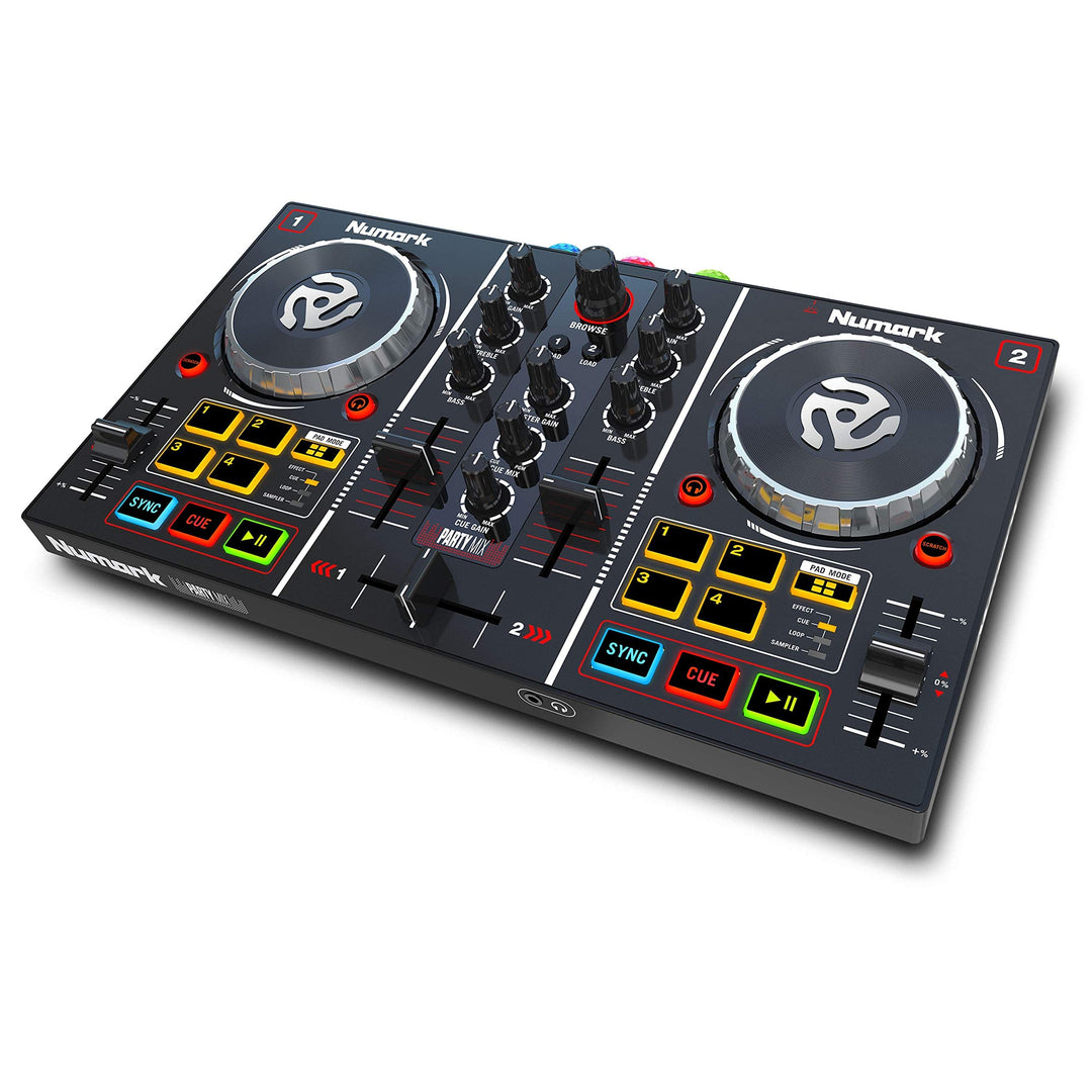 Numark Party Mix - der ursprüngliche 2-Kanal Plug und Play DJ Controller für Serato DJ Lite mit eing