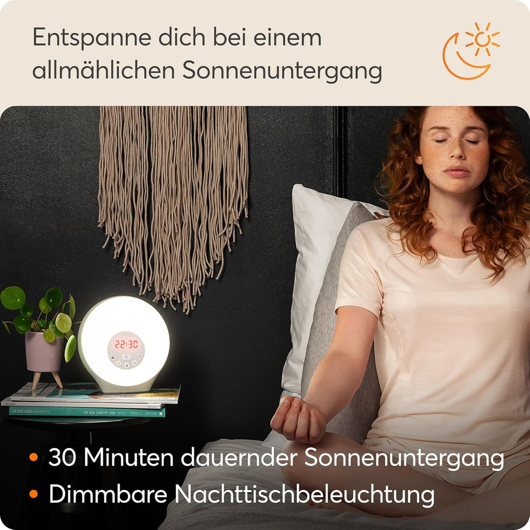 Lumie Sunrise Alarm - Sonnenaufgangs- und Sonnenuntergangseffekt, Wecker, Klänge und Stimmungslicht
