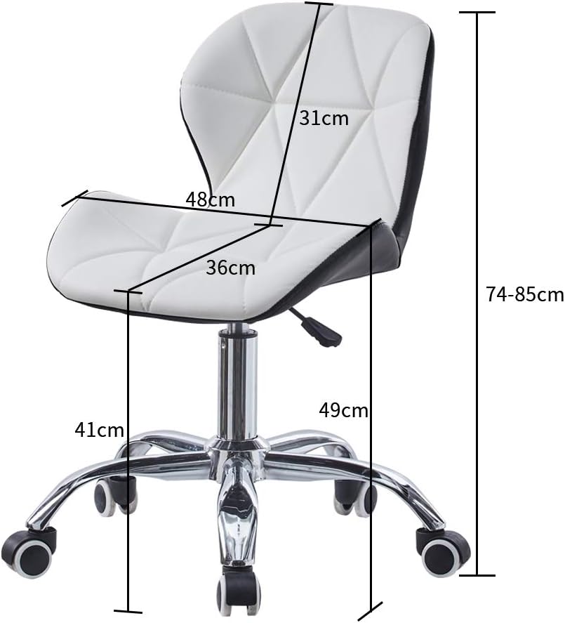TUKAILAI Bürostuhl Ergonomisch aus Kunstleder, Verstellbar Drehstuhl mit Höhenverstellbar 360° Drehb
