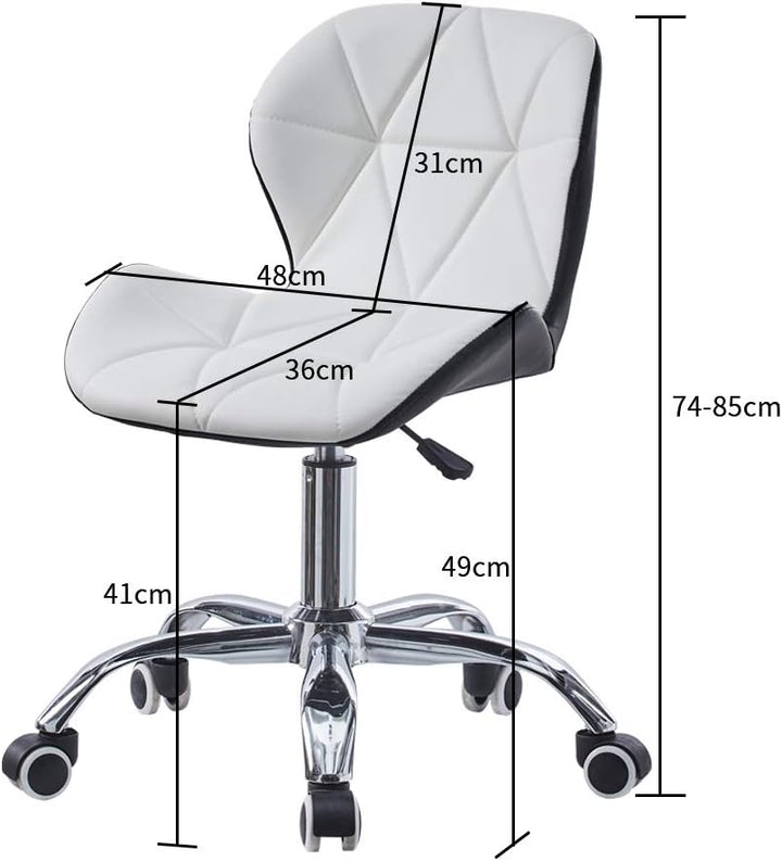TUKAILAI Bürostuhl Ergonomisch aus Kunstleder, Verstellbar Drehstuhl mit Höhenverstellbar 360° Drehb