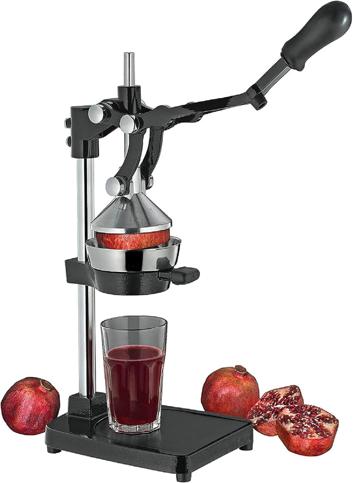 Cilio LIVORNO Granatapfel Presse, Saftpresse Manuell | rostfreier Edelstahl | Schwarz | Profi Frucht