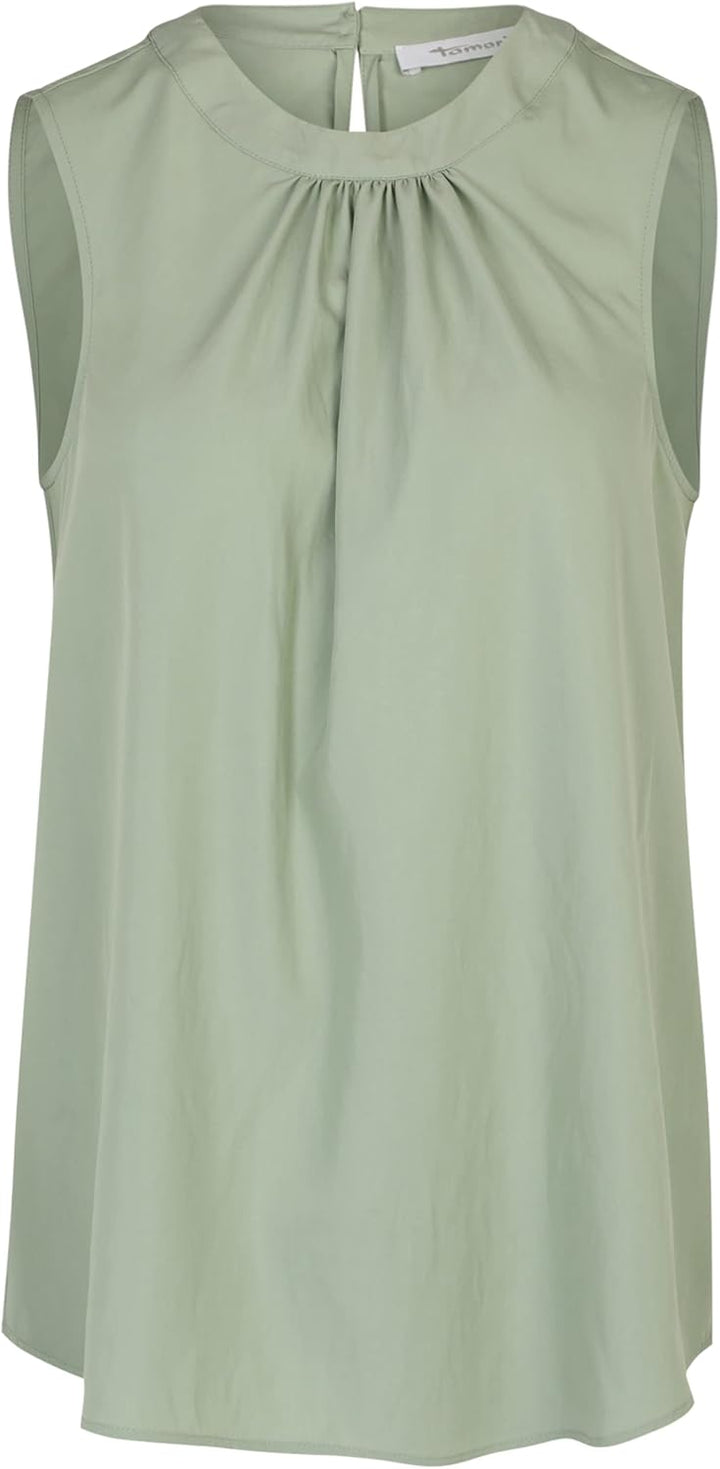 Tamaris Damen AVEIRO AOP Gewebtes Rundhalsausschnitt Top 38 Gossamer Green, 38 Gossamer Green