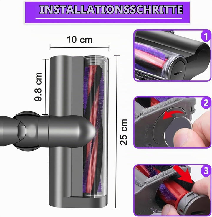 Bürste kompatibel für Dyson V6 DC58 DC59 DC62 DC72 DC74 SV04 SV06 Staubsauger Ersatzteile, Direktant