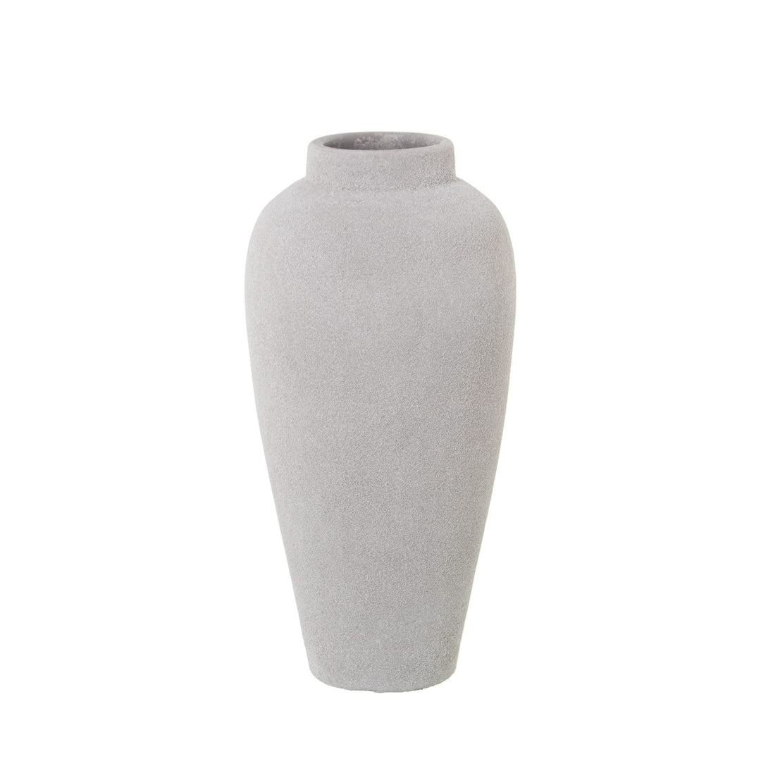 Tischvase aus Keramik, hell, 17 x 35 cm