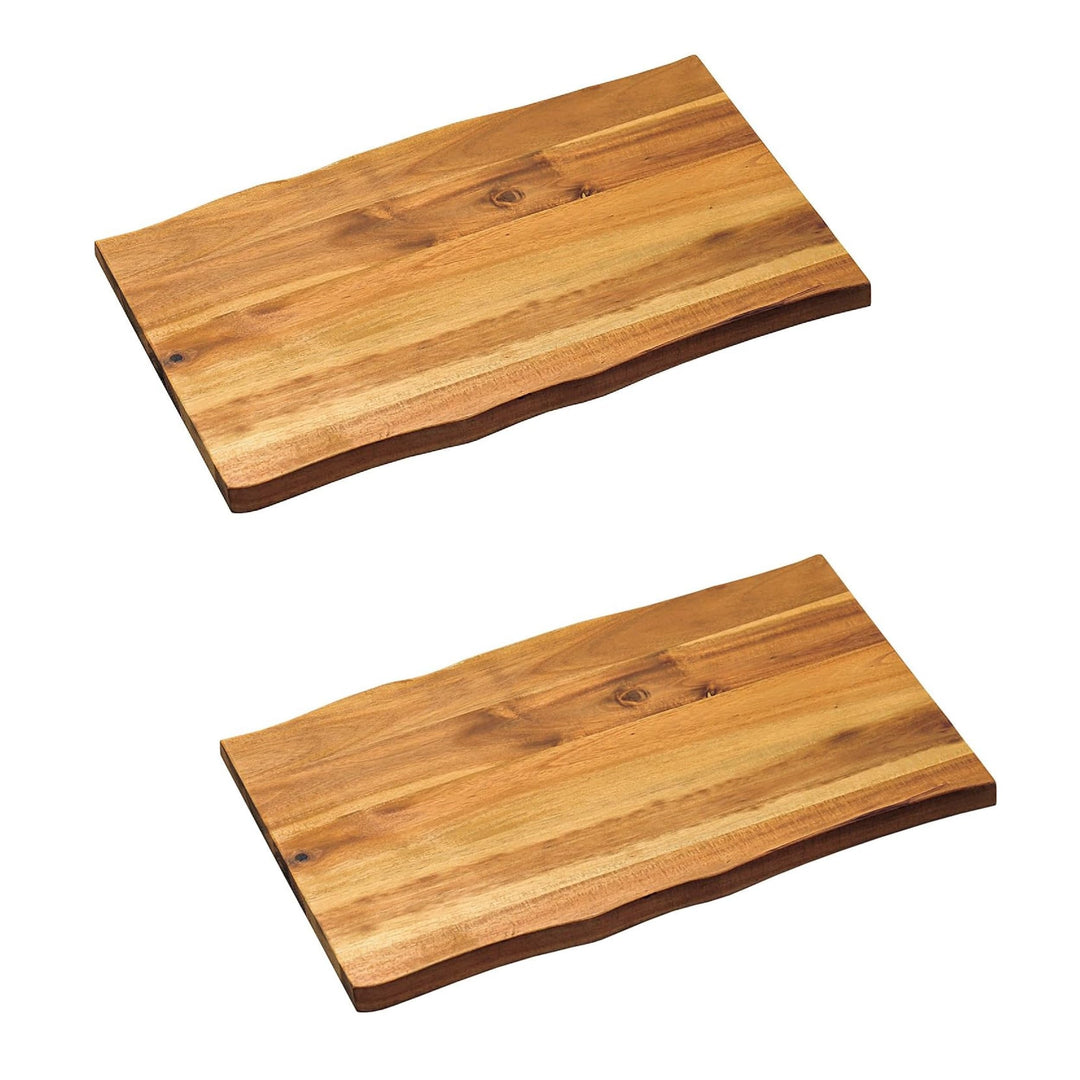 KESPER | Schneid- und Servierbrett | 2er Pack | Akazienholz | 45 x 27 x 2 cm | ideal zum servieren v
